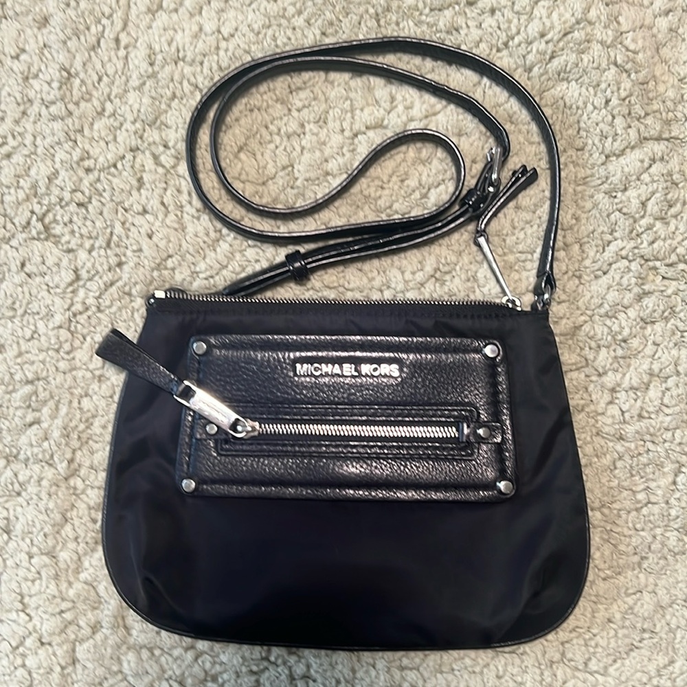 Michael Kors Black Nylon/leather Crossbody Bag